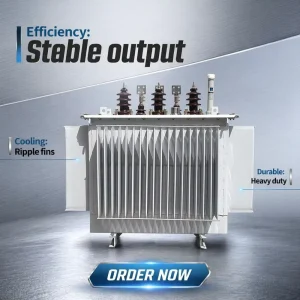 Long Life Three Phase Oil Immersed Transformer Aluminum High Purity Insulating Oil Hermetically Sealed Dual Winding Coil High