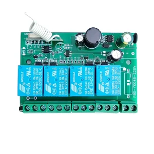 Long Range 4 Channels AC85V~265V Wireless Relay Switch Kit Remote Controls Learning Code or Rolling Code 433 Remote Control