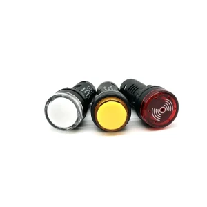 Low Energy Consumption Bright Solid Color LED Illuminated Indicator Light 22mm AD111
