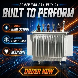 Low Loss 10kV Three Phase Oil Immersed Power Distribution Transformer Step Copper Aluminum Winding Dual Winding Coil High