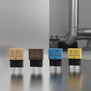Low Profile ATC Circuit Breaker E37 Manual Reset Waterproof Medium Breaking Capacity Curve C for Car Audio Bus Boat RV