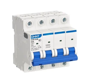 Low Voltage MCB Miniature Circuit Breaker 6kA Breaking Capacity C D Curve 1P to 4P 1A to 63A for Power Distribution Cabinet