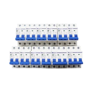 Low Voltage Miniature Circuit Breaker MCB 1A to 63A 2P 1P 3P 4P 250V Rated 4.5ka Breaking Capacity Plastic