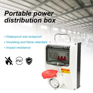 Low-voltage 110V 230V 380V Industrial Waterproof and Dustproof Distribution Box with Circuit Breaker
