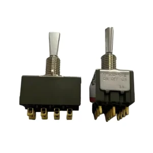 M-2043E-G Micro Toggle Switch 12 Pin 3-speed Swing Arm with Flat Handle 0.4VA