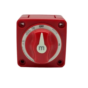 M Series 6007 Mini Selector 4 Position Red Battery Switch Rotary Switch with Knob for Marine RV Campervans