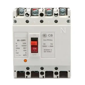 M1 125PV Mode DC MCCB Moulded Case Circuit Breaker 3P 750V Mccb