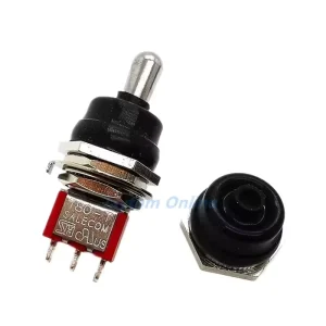 M12 * 1.0 12MM Toggle Switch Waterproof Cap 2216A 2216E With Hexagonal Metal Edge