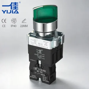 M22 Illuminated LED Plastic Selector Switch Green Knob 3 Position Rotary Selector Push Button Switch High Current Toggle Switch