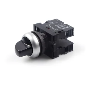 M22 Series Aluminum Plastic ABS 16A 1NO1NC IP44 CE for 2 3 Position Selector Push Button Switch for Elevators