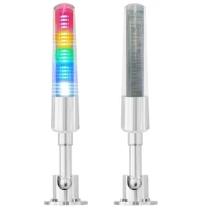 M4S-F Aluminum Signal Tower Light CE TUV Custom 24V/220V PC Cover for Automatic Machine