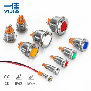 M6/8/10/12/16/19 Stainless Steel Metal Indicator Light LED Light High-light Mini Panel Mount Signal Lamp IP67 Waterproof