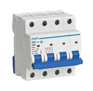 MB1-63 MCB Miniature Circuit Breaker C D Curve 1-63A 1P 2P 3P 4P 6kA Breaking Capacity