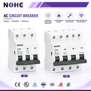 MCB 1P 2P 3P 4P 230V Mini Circuit Breaker 4.5KA Miniature Circuit Breaker AC 6A 10A 16A 20A 25A 32A 40A 50A 63A Circuit Breaker