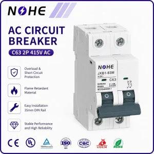 MCB 2P 6A 10A 16A 20A 25A 32A 40A 50A 63A 6kA Breaking Capacity Miniature Circuit Breaker