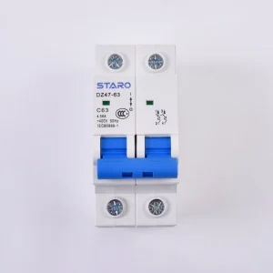 MCB 63A Miniature Circuit Breaker DZ47-63 Type C 1P/2P/3P/4P AC 400V DIN Rail Overcurrent Protection CE Certified Household