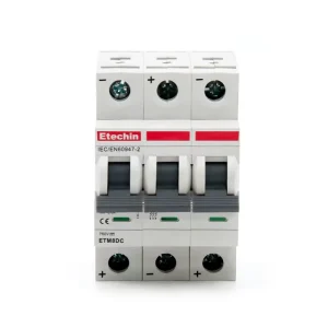MCB DC Mini Circuit Breaker Miniature Circuit Breakers 4.5-10 KA DC 400V 3P Limit Switch High Quality Breakers KEMA