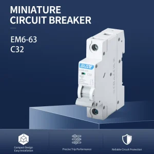 MCB Miniature Circuit Breaker 10 63A 1P 2P 3P 4P 6kA Polycarbonate