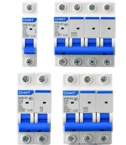 MCB NXB-63 1P 2P 3P 4P 1A 2A 3A 4A 6A 10A 16A 20A 25A 32A 40A 50A 63A B C D Miniature Circuit Breaker