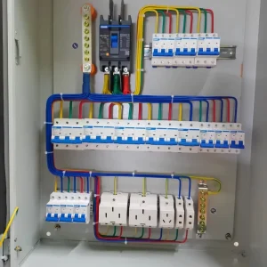 MCB distribution system Three Phase Distribution Box with DIN Rail Terminal Blocks Circuit Breaker Box Electrical Supplies