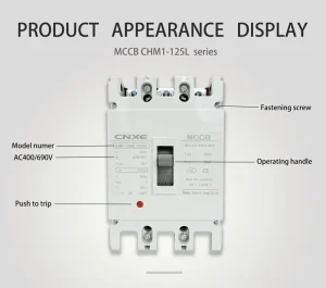 MCCB Circuit Breaker CHM1 250L 3300 250A 35kA AC400V 3 Pole Plastic Industrial Low Voltage Protection Switch CCC CE