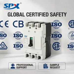 MCCB Din Rail Mount 2 Pole 3 Pole 30kA 230V Compact Circuit Breaker for Thailand Philippines Lighting Distribution Protection