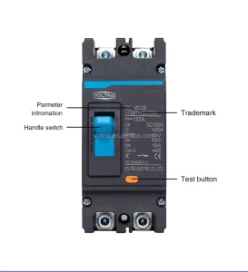 MCCB Molded Case Circuit Breaker 100A 125A 160A 150A 250A 1P 3P DC 500V CE Certified for Solar Photovoltaic PV
