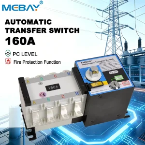 MEBAY High Quality 160A Auto Transfer Switch ATS 160A Changeover Switch MBSI 160GA