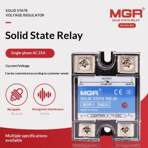 MGR-1 D4825 25A Single Phase Solid State Relay SSR DC 3-32V Control AC 24-480V Output CE Certified Industrial Pressure Regulator