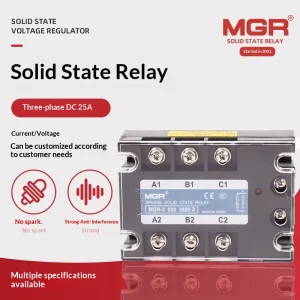 MGR 3 032 3825Z Three Phase DC 3 32VDC to AC Industrial 25A Solid State Relay for PLC Automation