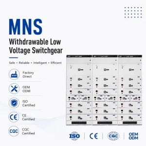 MNS Type LV Withdrawable Switchgear 660V Industrial Power Distribution Cabinet GB/T Standard Modular Electric Switchboard Panel