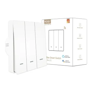 MOES No Neutral No Capacitor Zigbee 3.0 Wireless Wall Push Button Smart Light Switch Tuya EU UK Standard 1/2/3 Gang