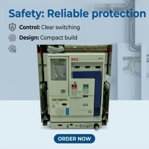 MPA31W25 Rro21 ACB Air Circuit Breaker Industrial Protection 2000A 3P 50KA Breaking Capacity 415V/690V M-PACT