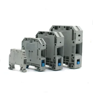 MRK Series Din Rail Terminal Block Screw Connection A66 Flame Retardant Electrical Wire Connector 750V for Distribution Cabinet