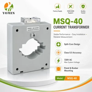 MSQ Series 200/5A High Accuracy Current Transformer CT Low Voltage for Energy Meter Output 110V Input 220KV