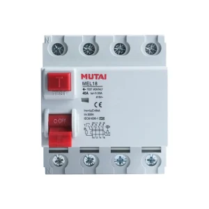 MUTAI Factory 16a 25a 40a 40 Amp 63a 80a 100a AC RCCB 4P 4 Pole 4 Phase Residual Current Circuit Breaker