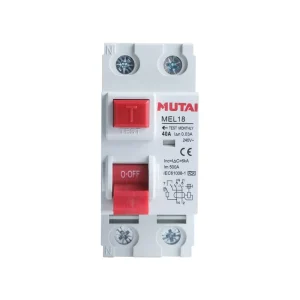 MUTAI Factory 25a 40a 63a 80a 100a AC RCCB 2P 2 Pole 2 Phase Residual Current Circuit Breaker