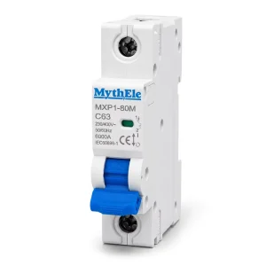 MXP1 80M 1P 63A AC Miniature Circuit Breaker 6kA 230 400V DIN Rail MCB
