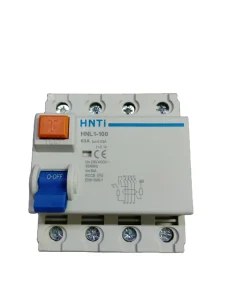 Magnetic RCCB 4P 63A 30mA Earth Leakage Circuit Breaker 6kA HNL1-63