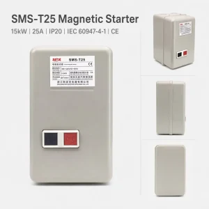 Magnetic Starter 7.5kW 50 60HZ Plastic & Iron Motor Protector Electromagnetic Start with Buttons START + STOP Ac Contactors