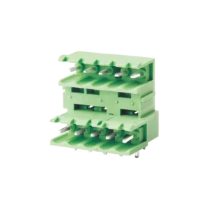 Male Double Level Terminal Block Right Angle 5.0/5.08mm Open End PCB Terminal Block Pluggable Terminal Block