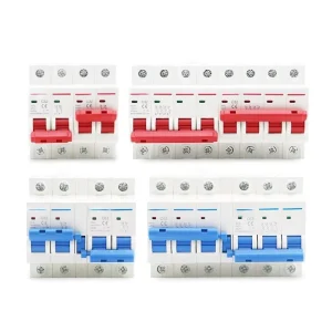 Manual Mini Transfer Switch 63A Interlock Circuit Breaker 2 Poles 4.5kA Breaking Capacity 10 Breakers with Cord
