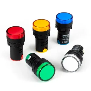 Manufacturer AD16 22 Panel Mount 22mm Equipment Signal Pilot Lamp Indicator LED Lights Red Yellow Blue White Green