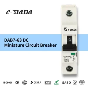Manufacturer CDADA DAB7-63 DC Miniature Circuit Breaker (MCB) with 10kA Breaking Capacity Rail Mounting 6-16A 1P