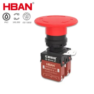 Manufacturer Long Lifetime and Steady Working Capability Large Surface 20A Emergency Stop Button Push Switch 22mm