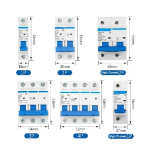 Manufacturer Professional Sale Excellent Quality NXB 1A 63A MCB Miniature Circuit Breakers 1P 2P 3P 4P Types