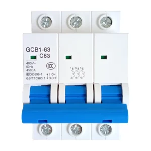 Mcb Miniature Circuit Breaker 3P GCB1 63 63A 380V 6kA Rail Mounting