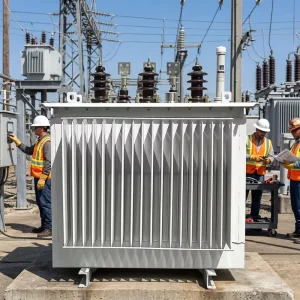 Medium High Voltage Three Phase Power Transformers 200kVA-2500kVA 400V Output ISO9001 Certified Oil Immersed