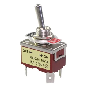 Medium Metal Toggle Switch Latching ON OFF 4Pin Rocker Toggle Switch 12MM Diameter with PCB Terminals ROHS CE Certificated