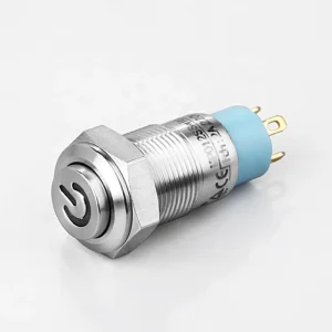 Metal 12mm Illuminated Power Push Button Switch Power Switch
